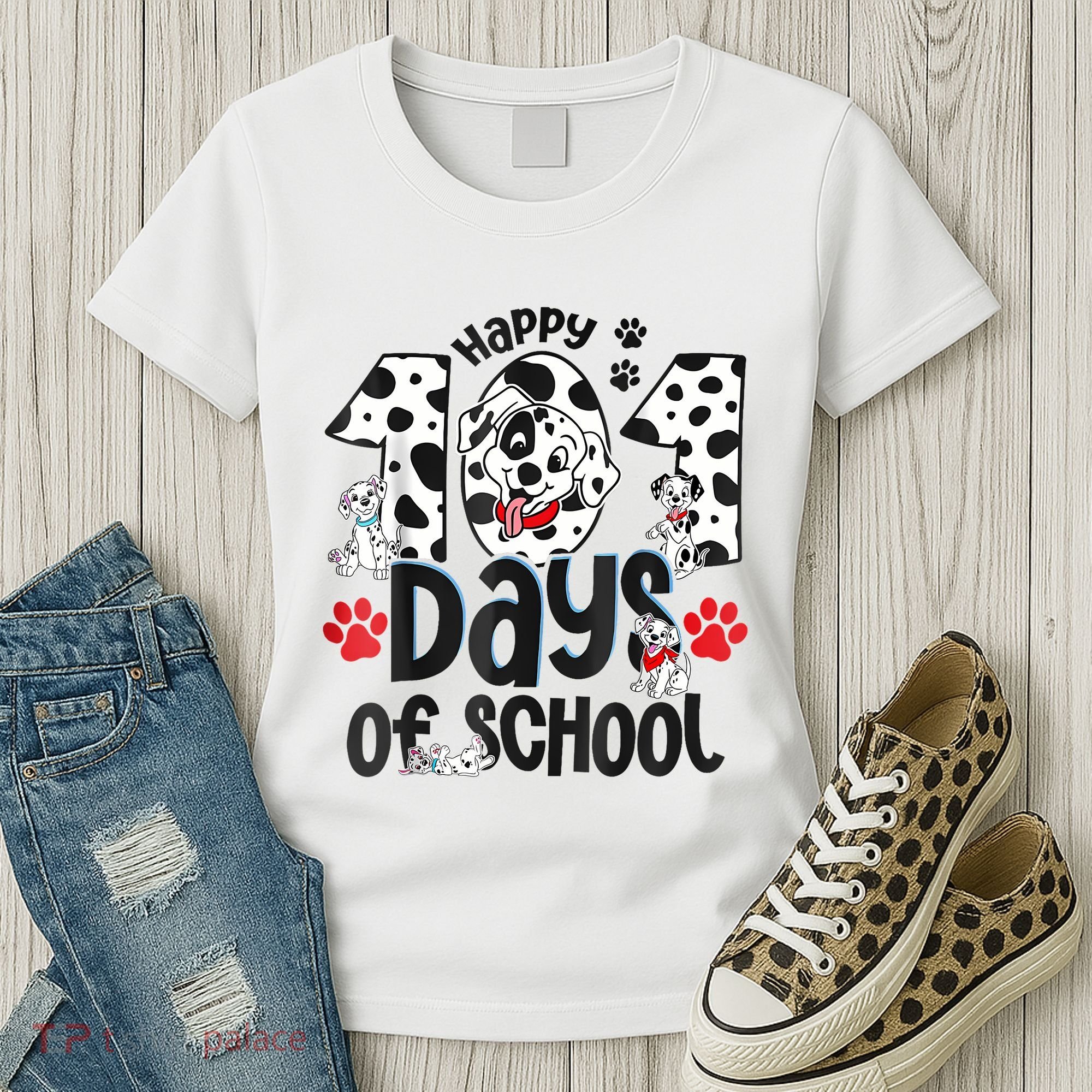 Happy 101 Days Of School Dog Women's T-Shirt