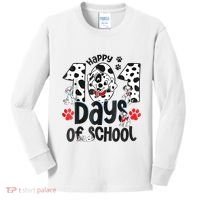 Happy 101 Days Of School Dog Kids Long Sleeve Shirt thumb 0