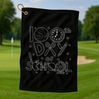 Happy 100th Days Of School Education Golf Towel thumb 1