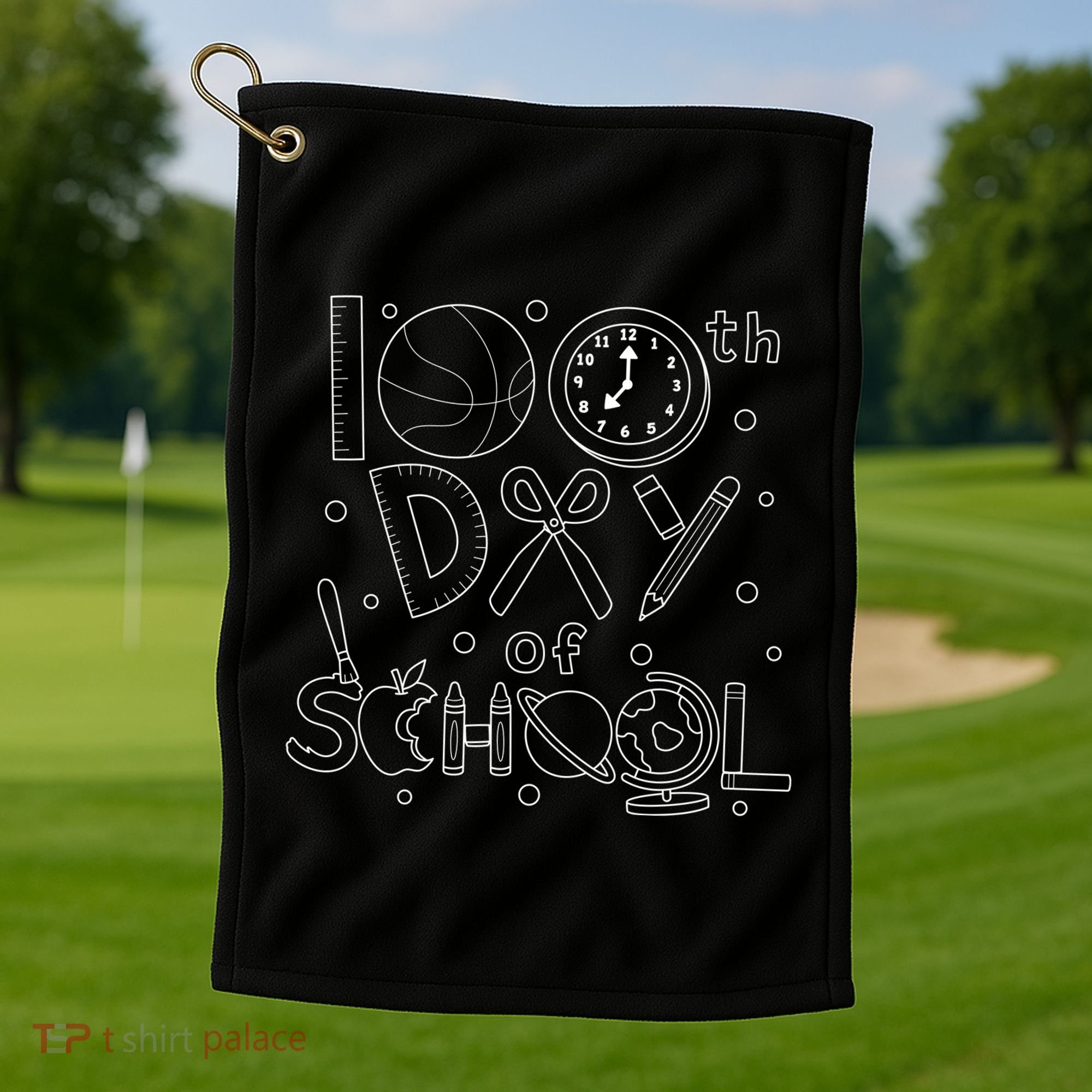 Happy 100th Days Of School Education Golf Towel