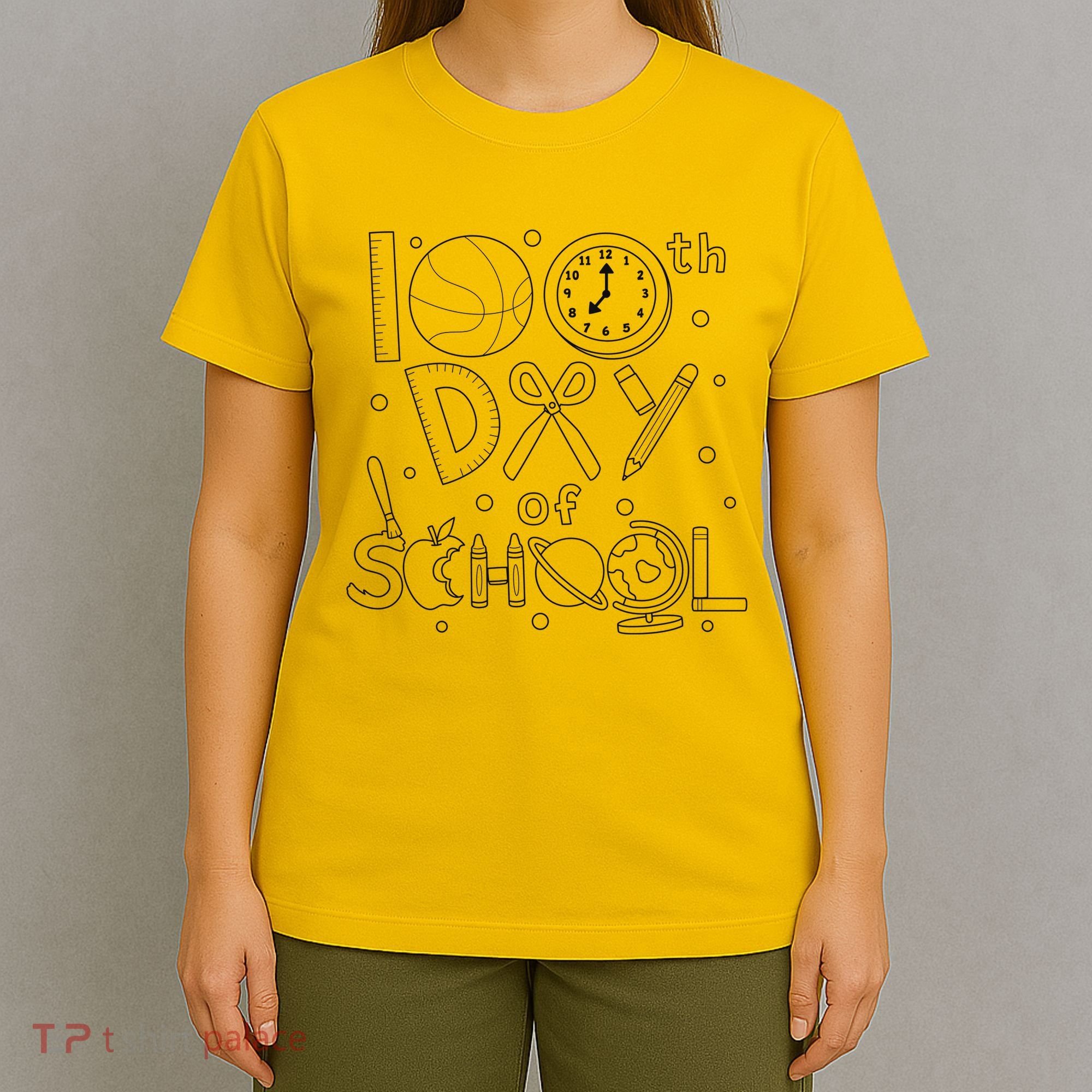Happy 100th Days Of School Education T-Shirt