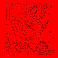 Happy 100th Days Of School Education Santa Hat thumb 1