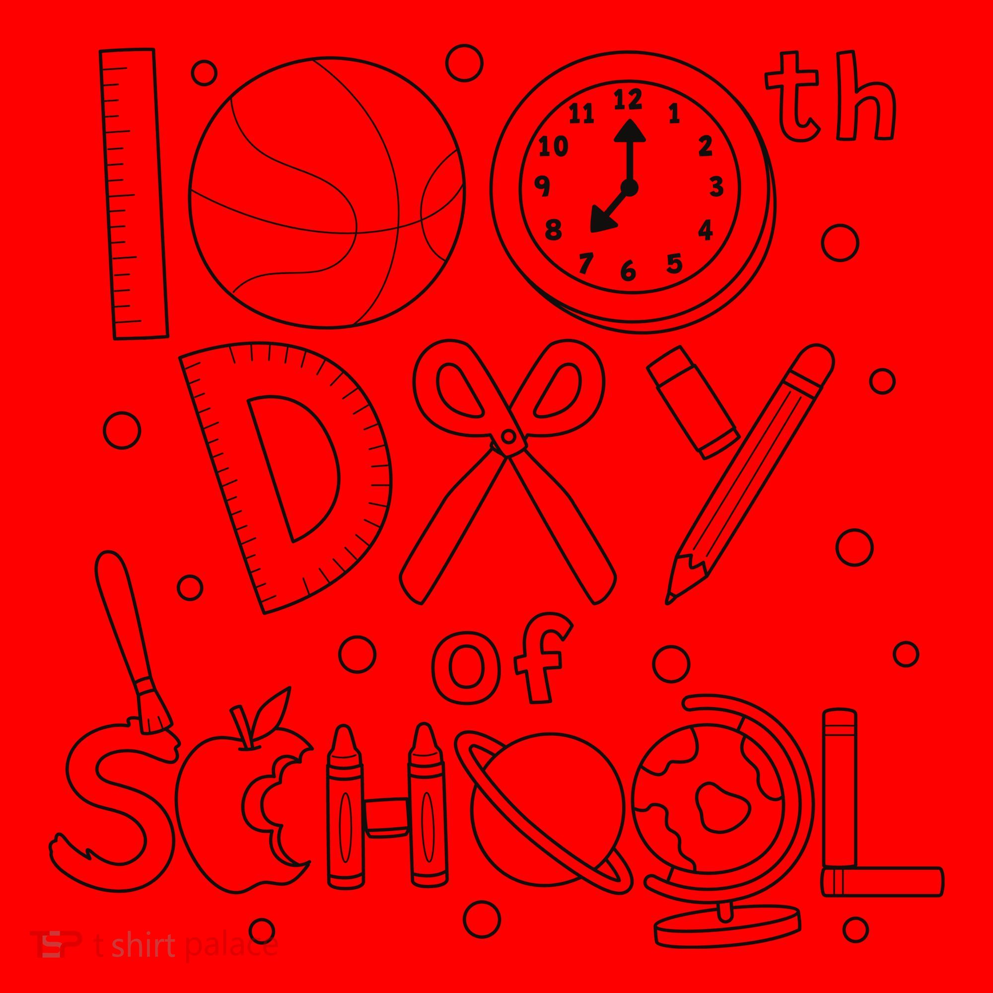 Happy 100th Days Of School Education Santa Hat