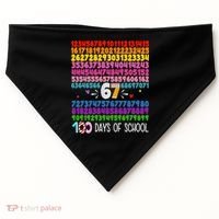 Happy 100 Days Of School Smarter 67 Teacher Students USA-Made Doggie Bandana thumb 0