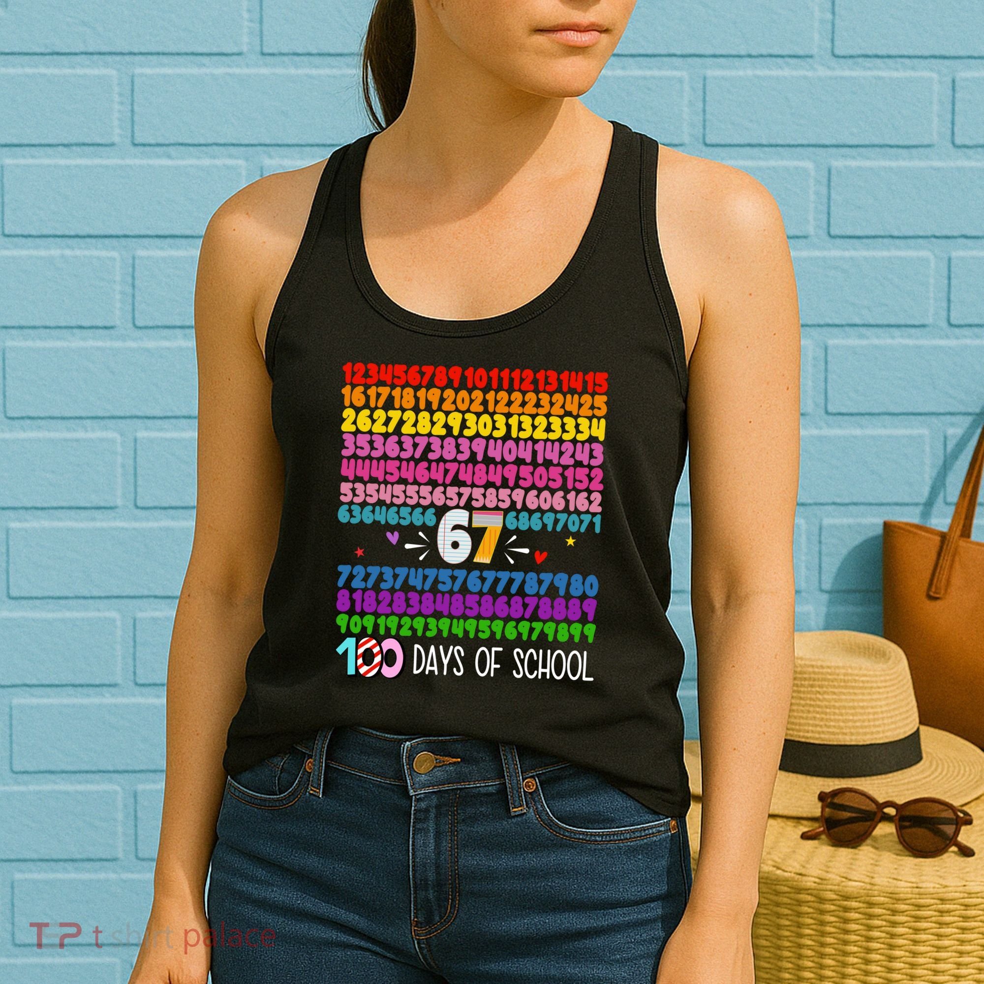 Happy 100 Days Of School Smarter 67 Teacher Students Women's Tank Top