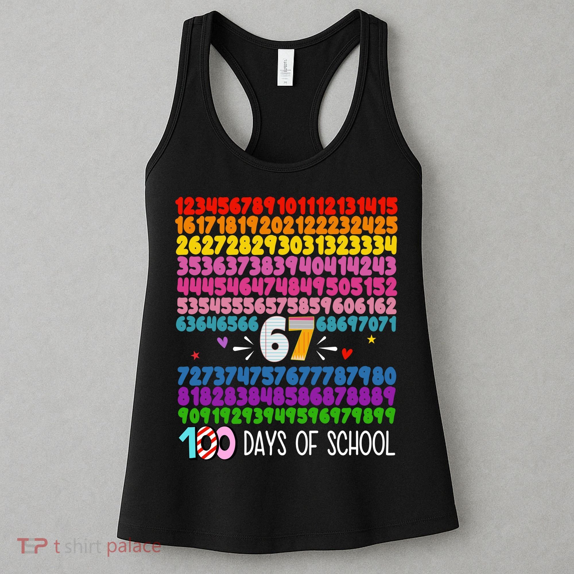 Happy 100 Days Of School Smarter 67 Teacher Students Women's Tank Top