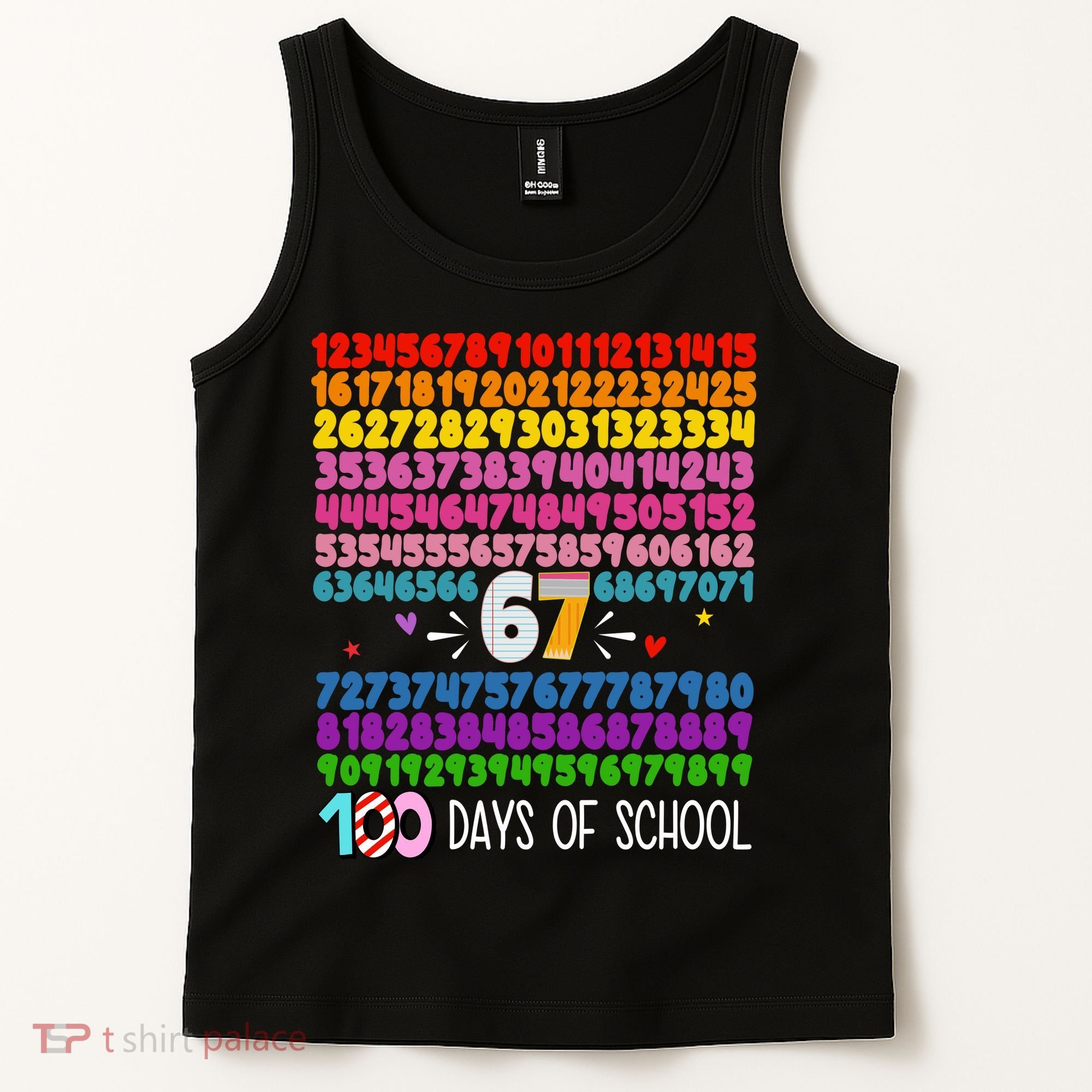 Happy 100 Days Of School Smarter 67 Teacher Students Tank Top