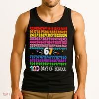 Happy 100 Days Of School Smarter 67 Teacher Students Tank Top thumb 3