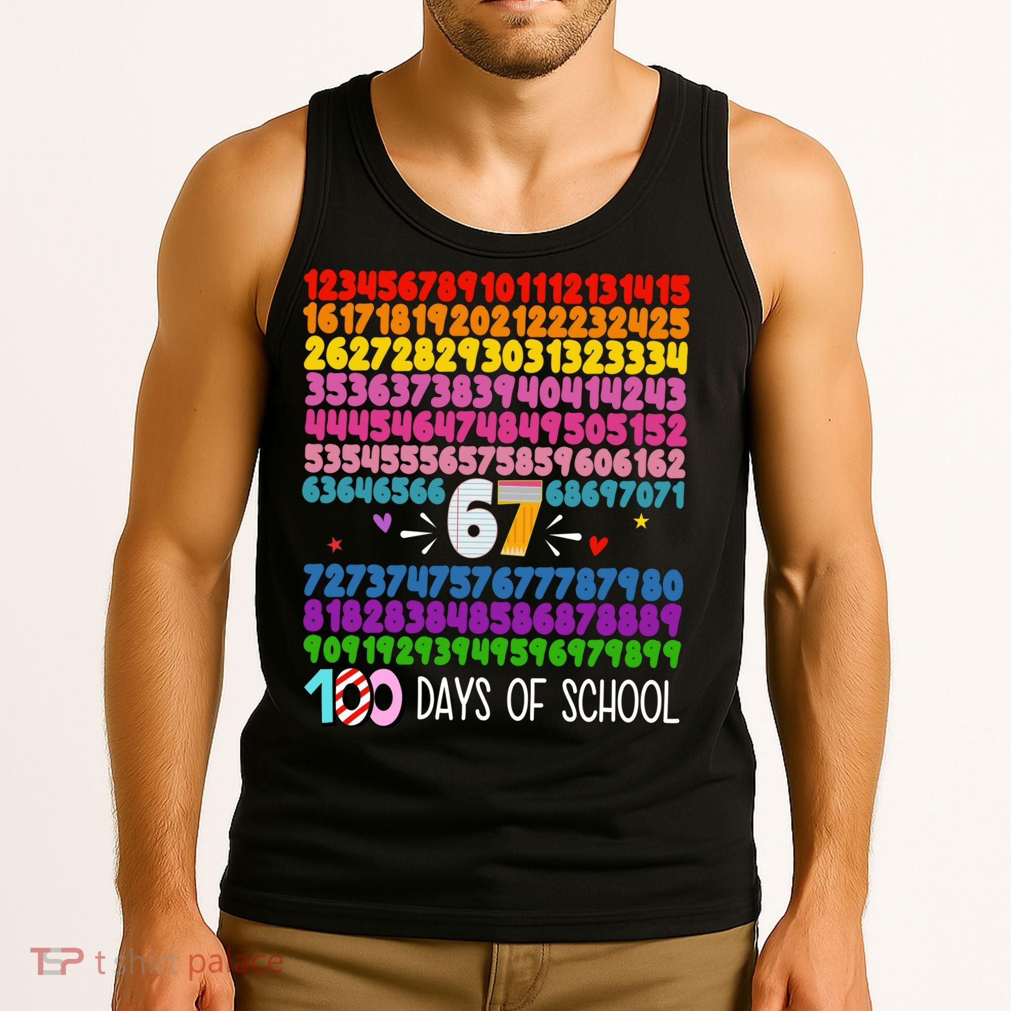 Happy 100 Days Of School Smarter 67 Teacher Students Tank Top