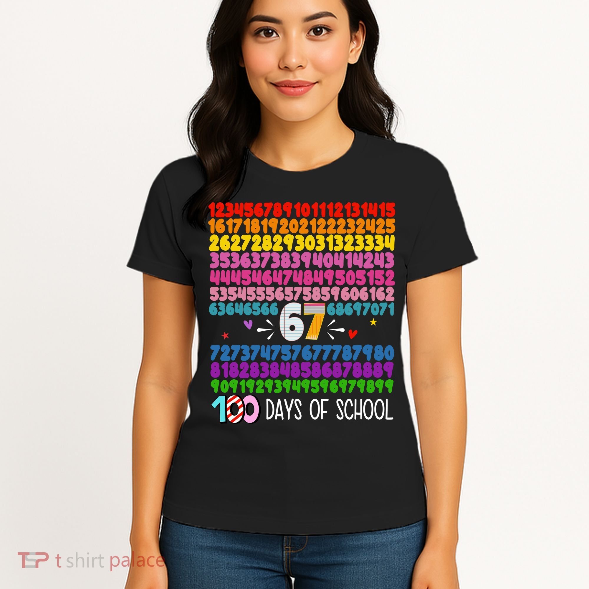 Happy 100 Days Of School Smarter 67 Teacher Students Women's T-Shirt