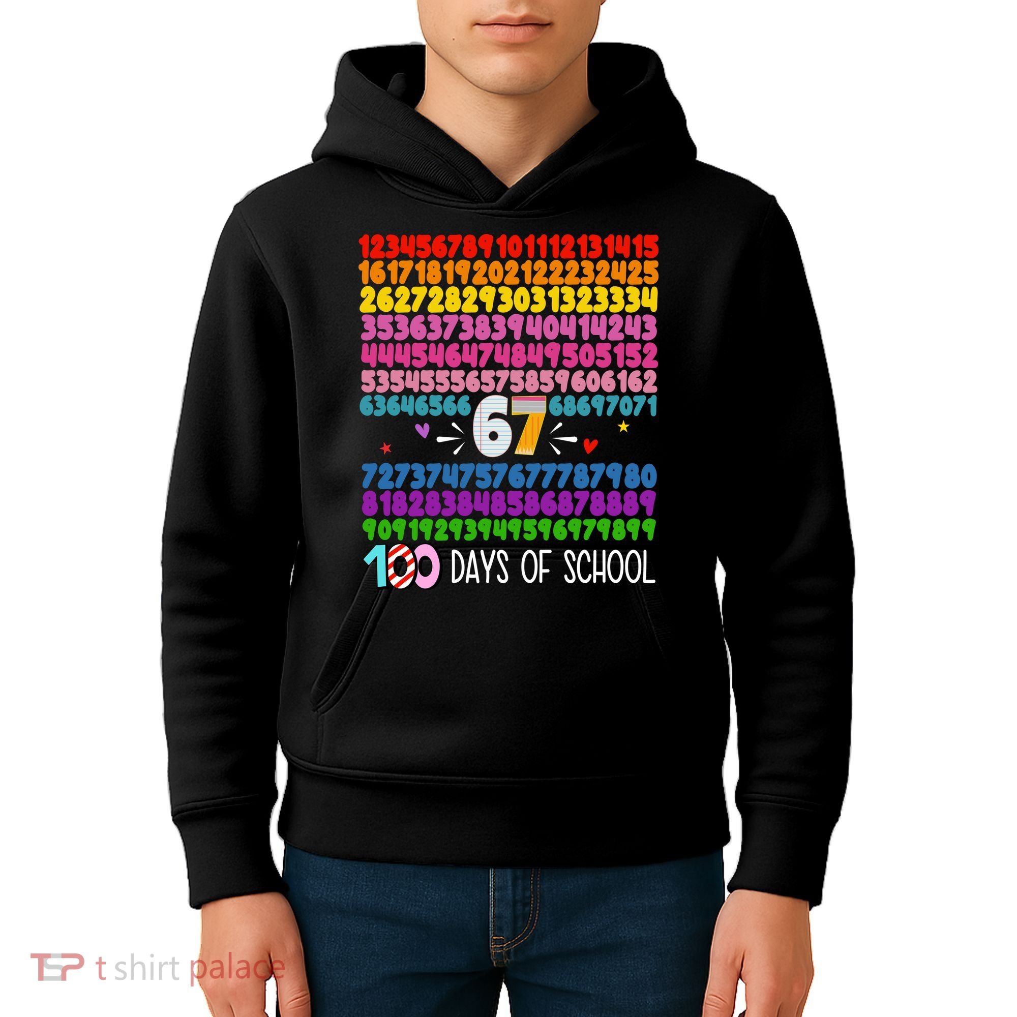 Happy 100 Days Of School Smarter 67 Teacher Students Kids Hoodie