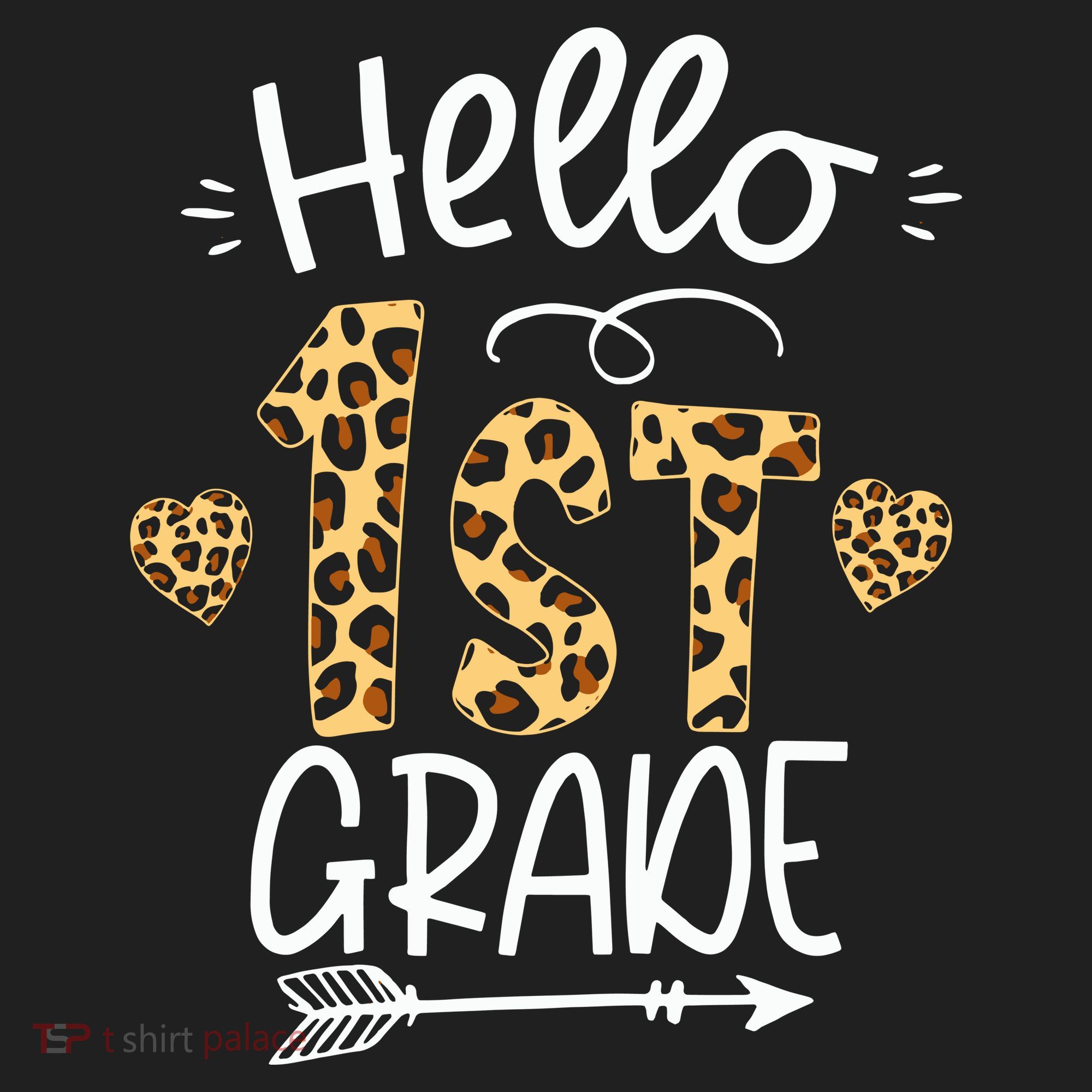 Hello 1st Grade Leopard Teacher Students Back To School First Day Of School Hat