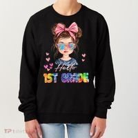 Hello 1st Grade Back To School Gift For Girl Women's Sweatshirt thumb 0