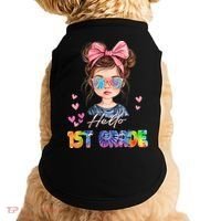 Hello 1st Grade Back To School Gift For Girl Doggie Tank thumb 0