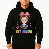 Hello 1st Grade Back To School Gift For Girl Hoodie thumb 2