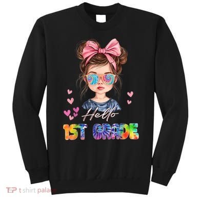 Hello 1st Grade Back To School Gift For Girl Sweatshirt