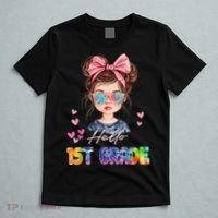 Hello 1st Grade Back To School Gift For Girl T-Shirt thumb 5