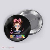 Hello 1st Grade Back To School Gift For Girl Button thumb 0
