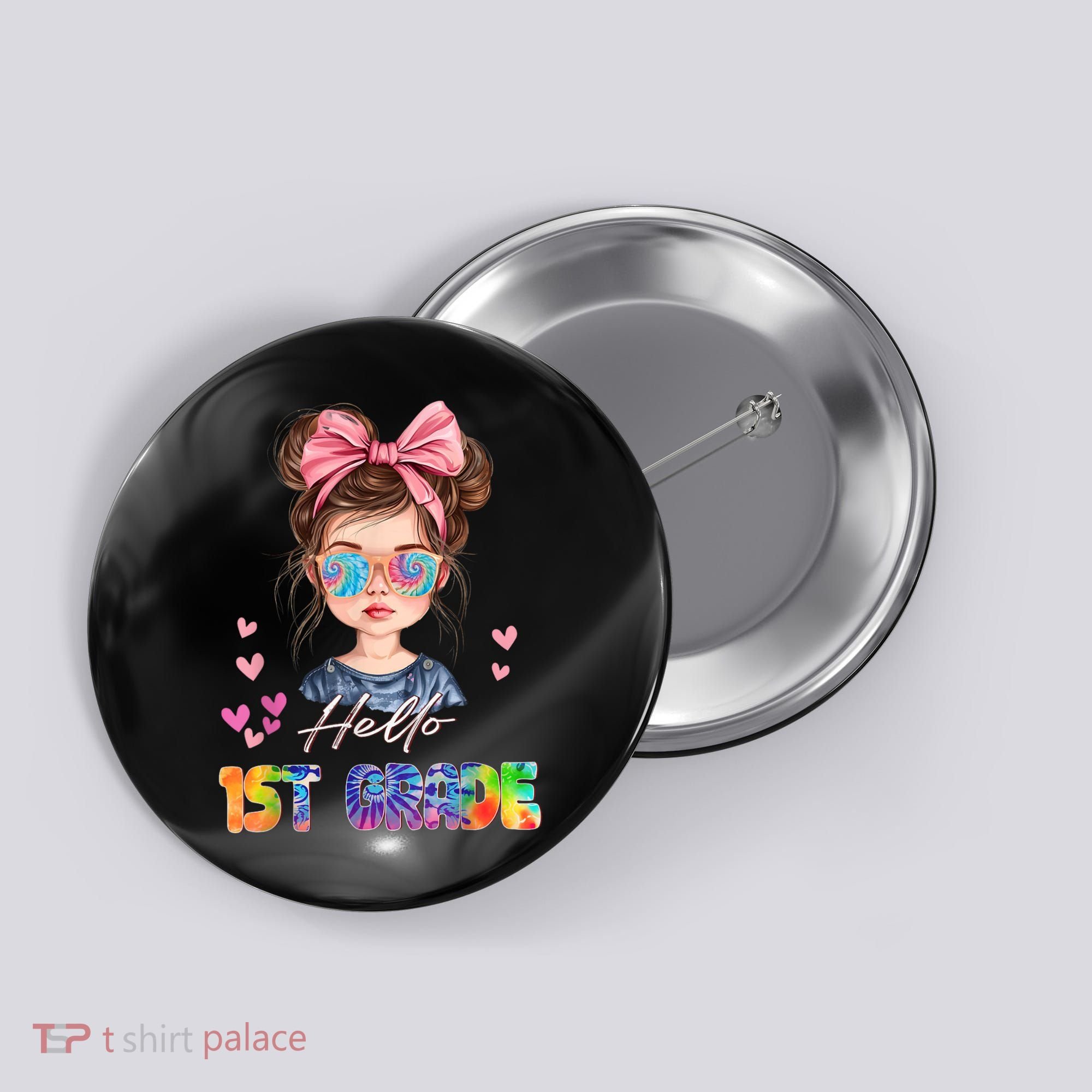 Hello 1st Grade Back To School Gift For Girl Button