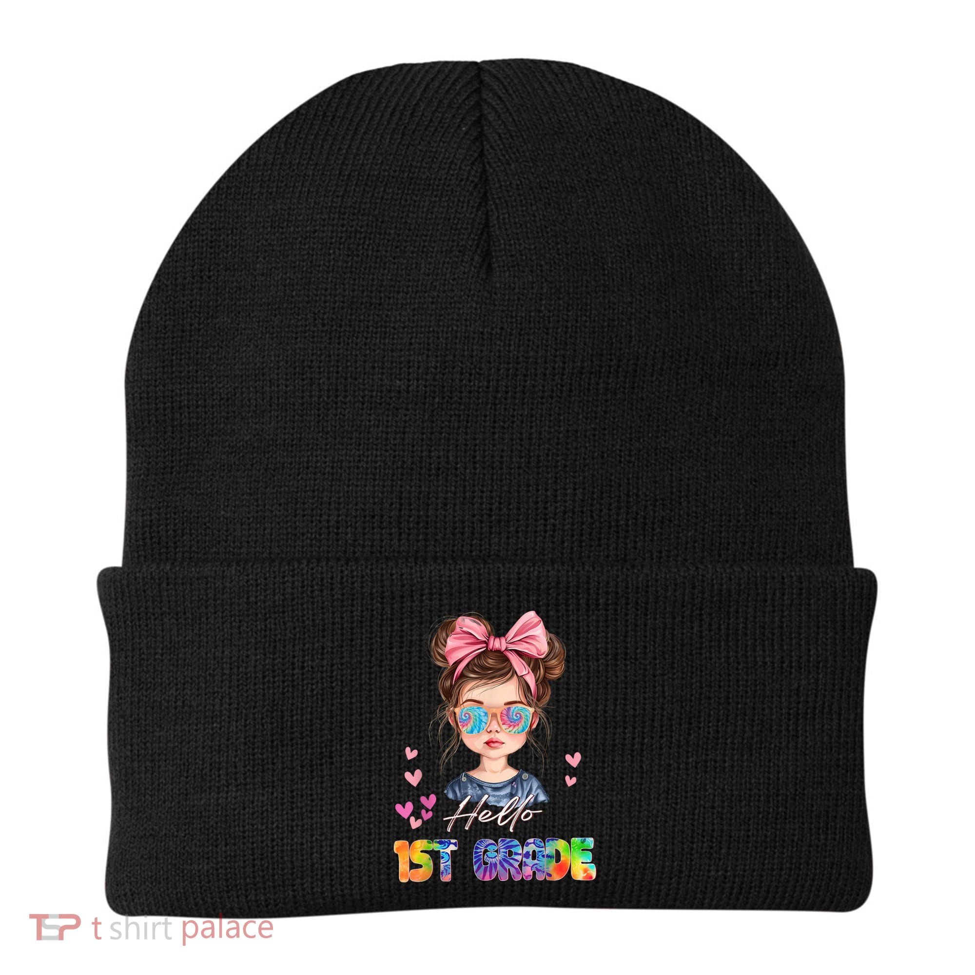 Hello 1st Grade Back To School Gift For Girl Beanie