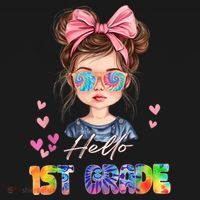 Hello 1st Grade Back To School Gift For Girl Women's Hoodie thumb 2