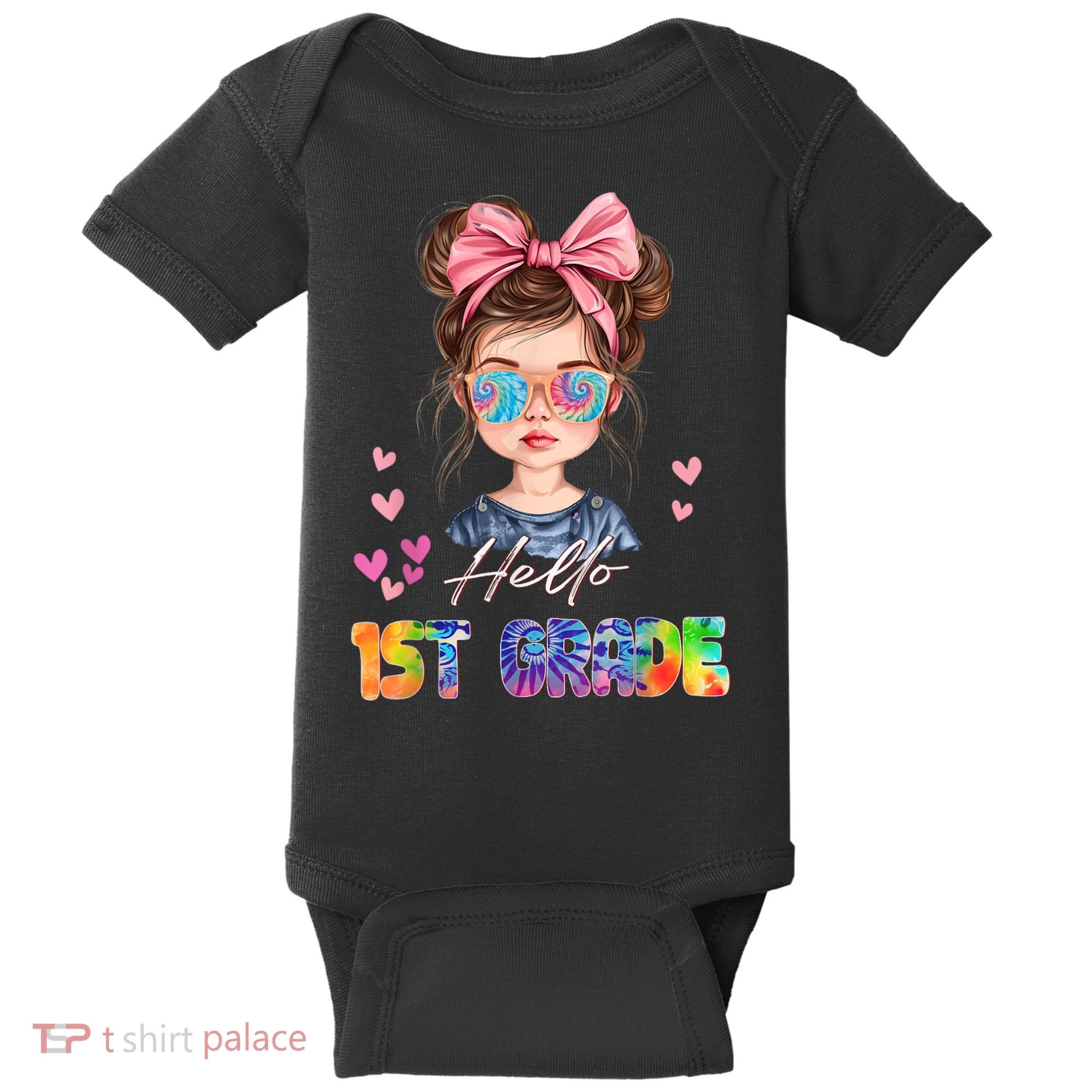 Hello 1st Grade Back To School Gift For Girl Baby Bodysuit