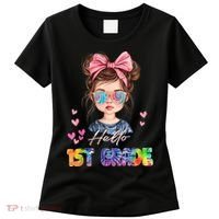 Hello 1st Grade Back To School Gift For Girl Women's T-Shirt thumb 0