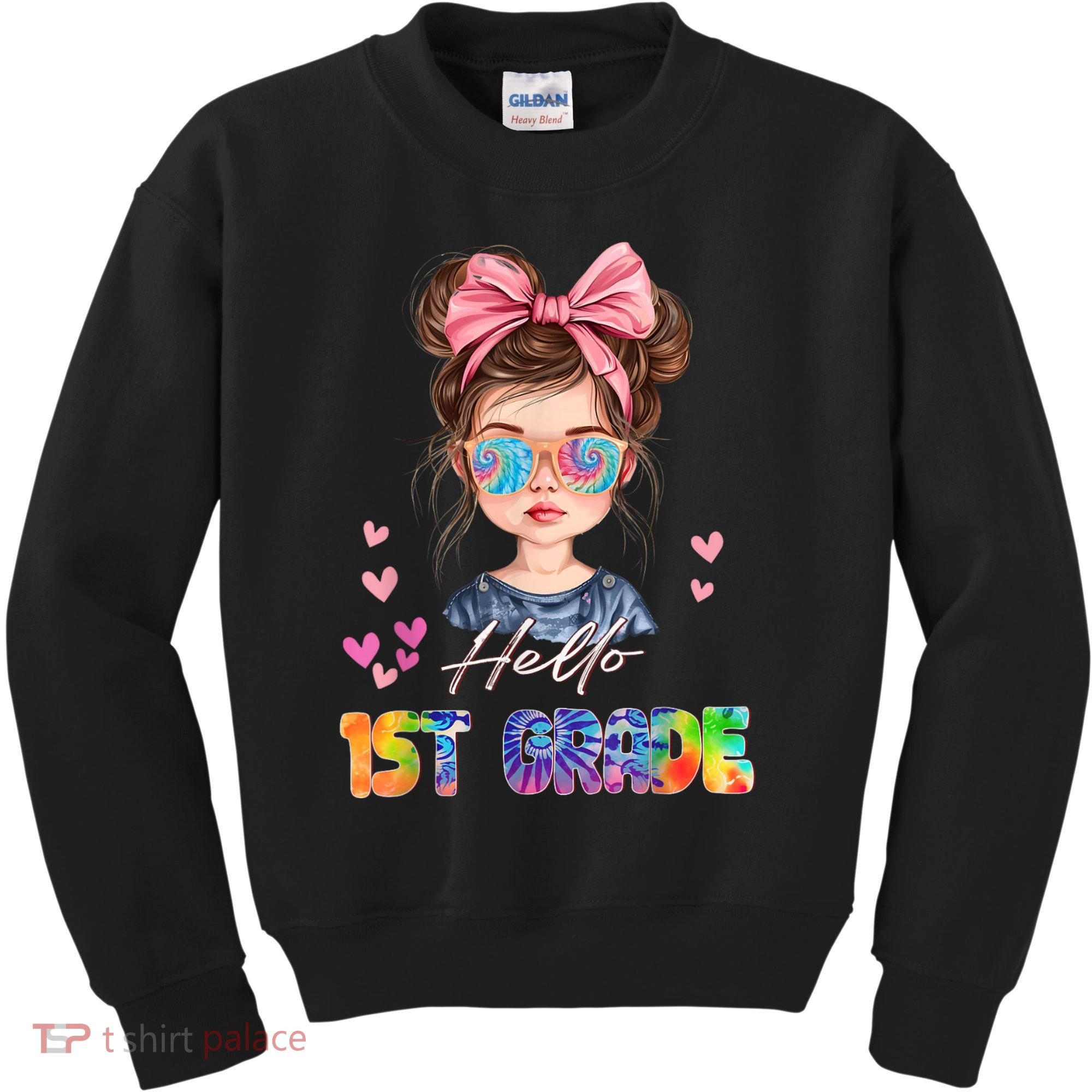 Hello 1st Grade Back To School Gift For Girl Kids Sweatshirt