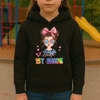 Hello 1st Grade Back To School Gift For Girl Kids Hoodie thumb 3