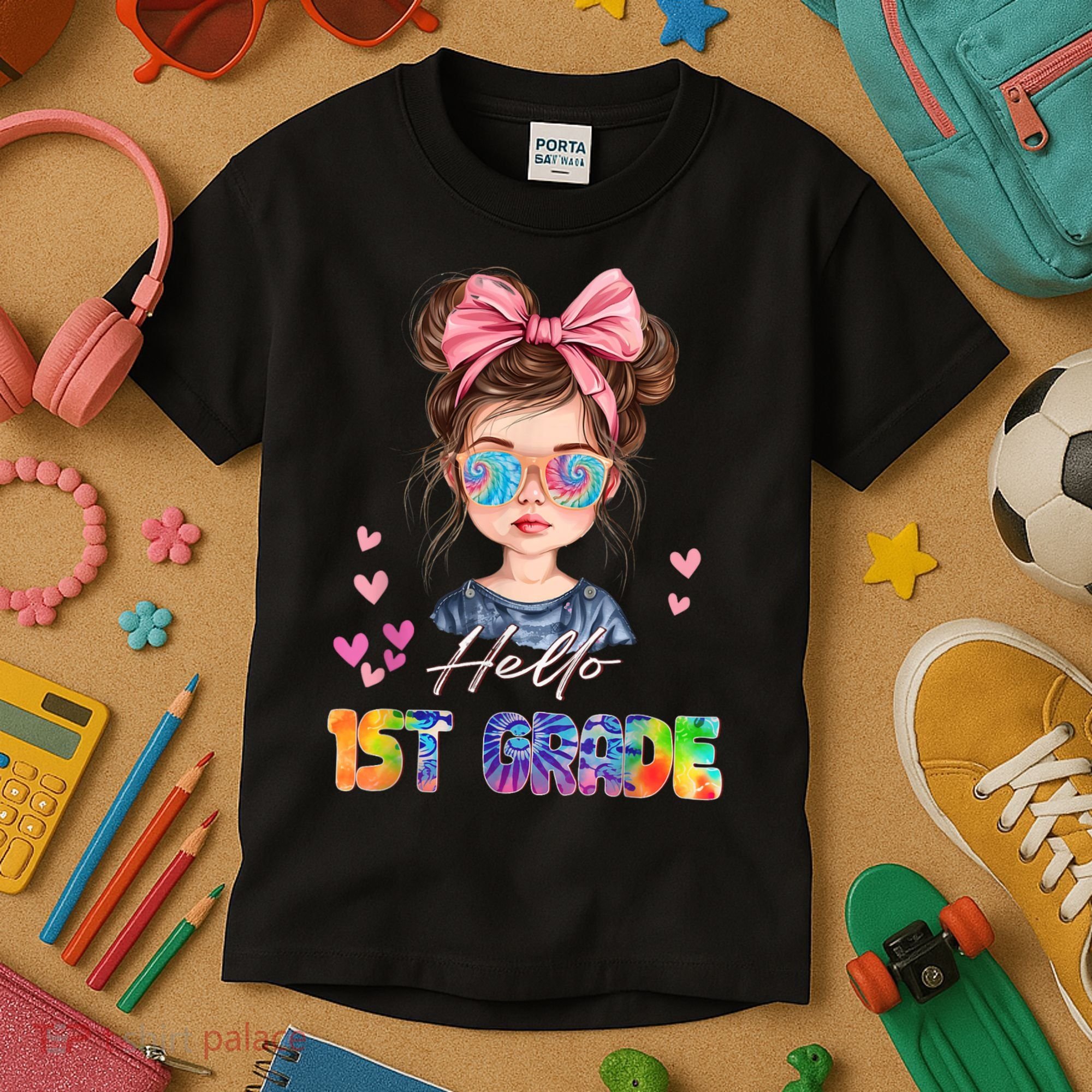 Hello 1st Grade Back To School Gift For Girl Kids T-Shirt