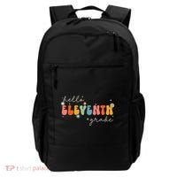 Hello 11th Grade Retro Groovy Back To School First Day Backpack thumb 0
