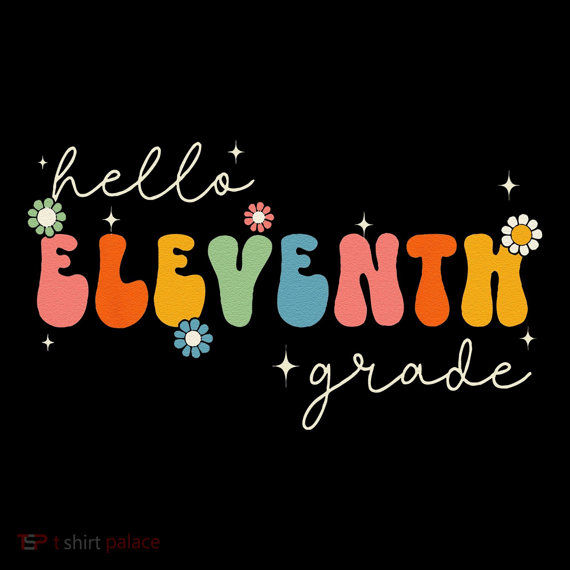 Hello 11th Grade Retro Groovy Back To School First Day Women's Hoodie