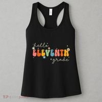 Hello 11th Grade Retro Groovy Back To School First Day Women's Tank Top thumb 3