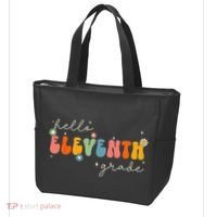 Hello 11th Grade Retro Groovy Back To School First Day Tote Bag thumb 3