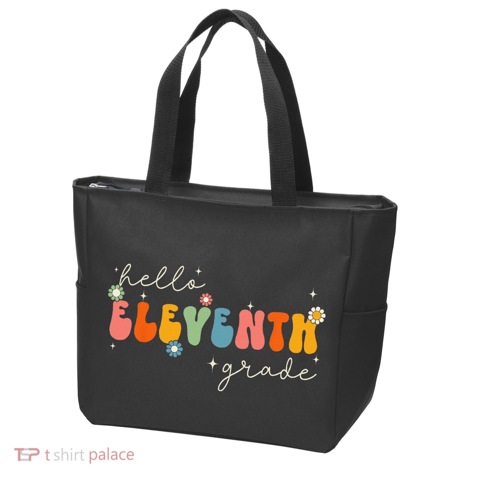Hello 11th Grade Retro Groovy Back To School First Day Tote Bag