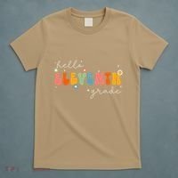 Hello 11th Grade Retro Groovy Back To School First Day T-Shirt thumb 5