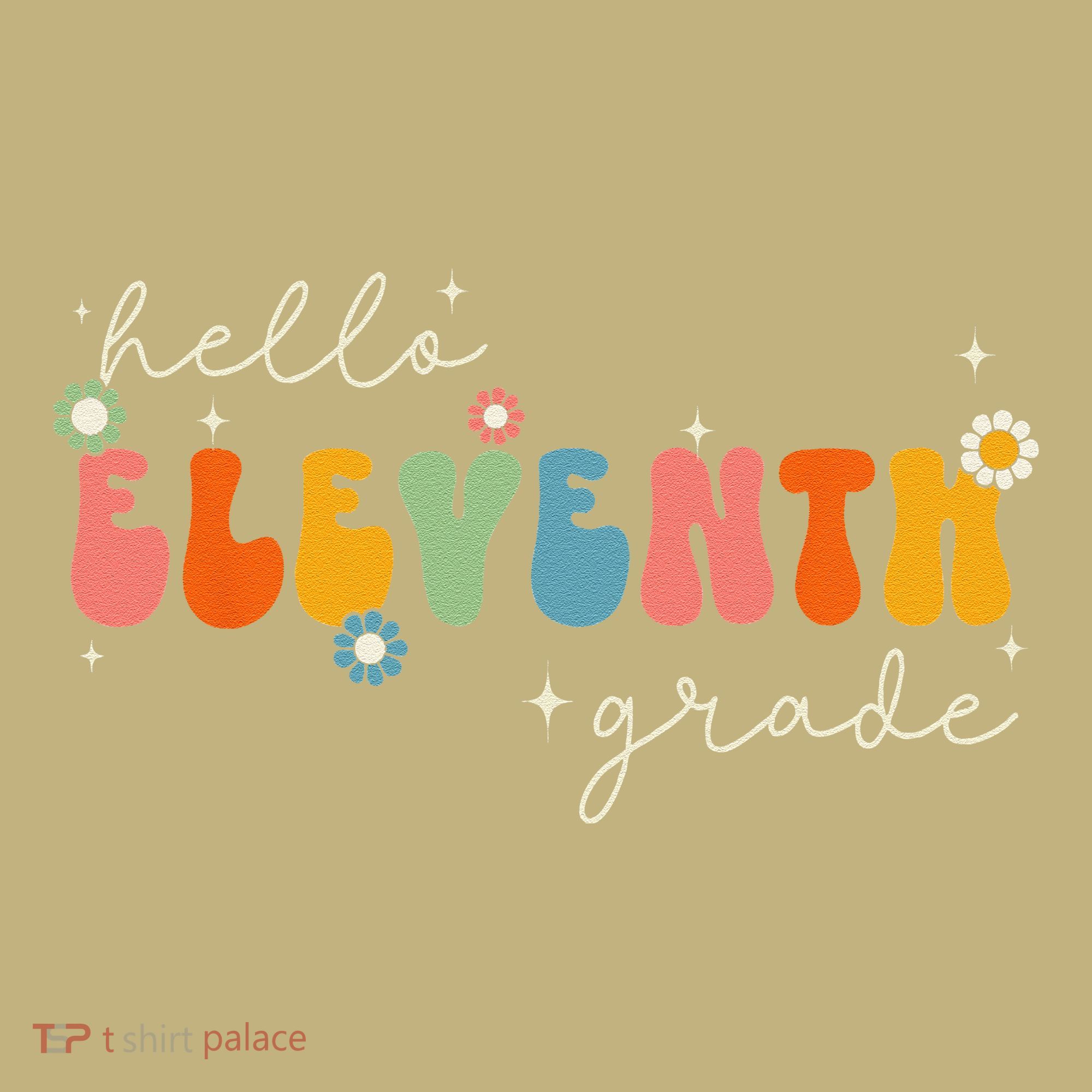 Hello 11th Grade Retro Groovy Back To School First Day Mousepad
