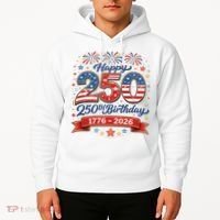 Happy 250th Birthday 1776 USA Hoodie thumb 2