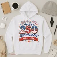 Happy 250th Birthday 1776 USA Hoodie thumb 3