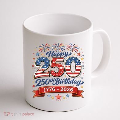 Happy 250th Birthday 1776 USA Coffee Mug back