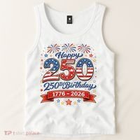 Happy 250th Birthday 1776 USA Tank Top thumb 2