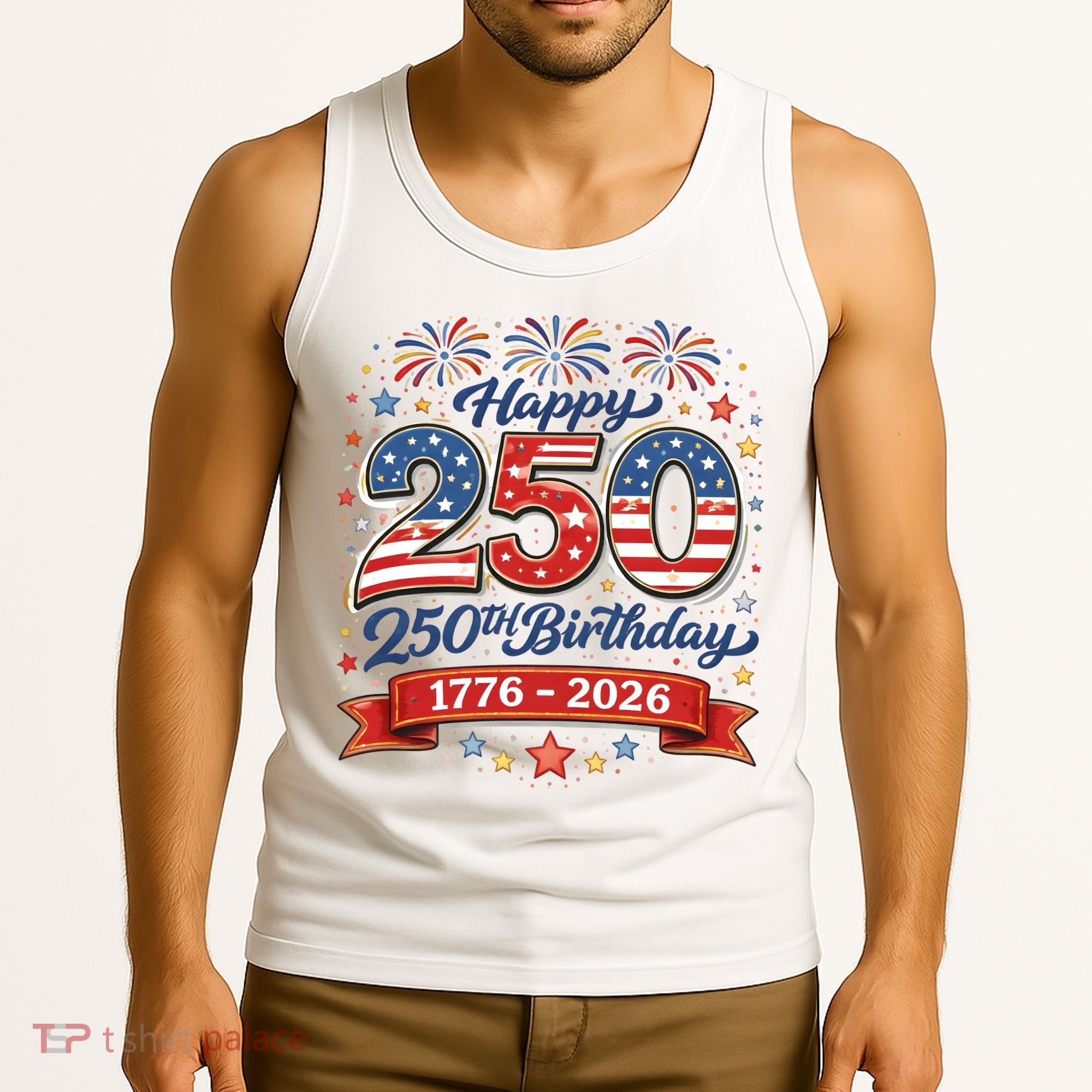 Happy 250th Birthday 1776 USA Tank Top