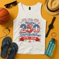 Happy 250th Birthday 1776 USA Tank Top thumb 4