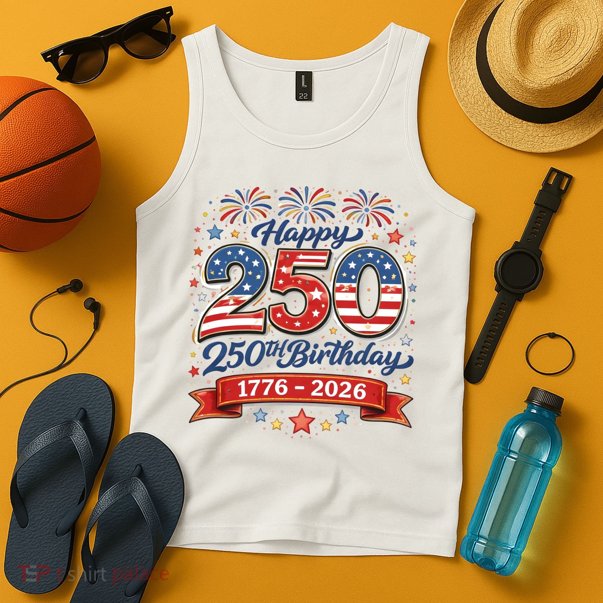 Happy 250th Birthday 1776 USA Tank Top