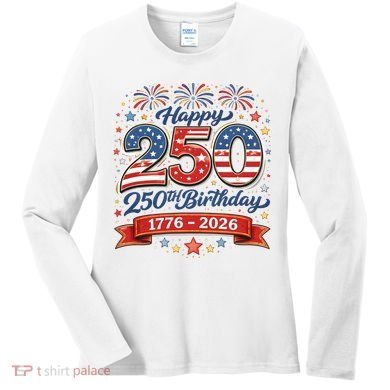 Happy 250th Birthday 1776 USA Women's Long Sleeve Shirt