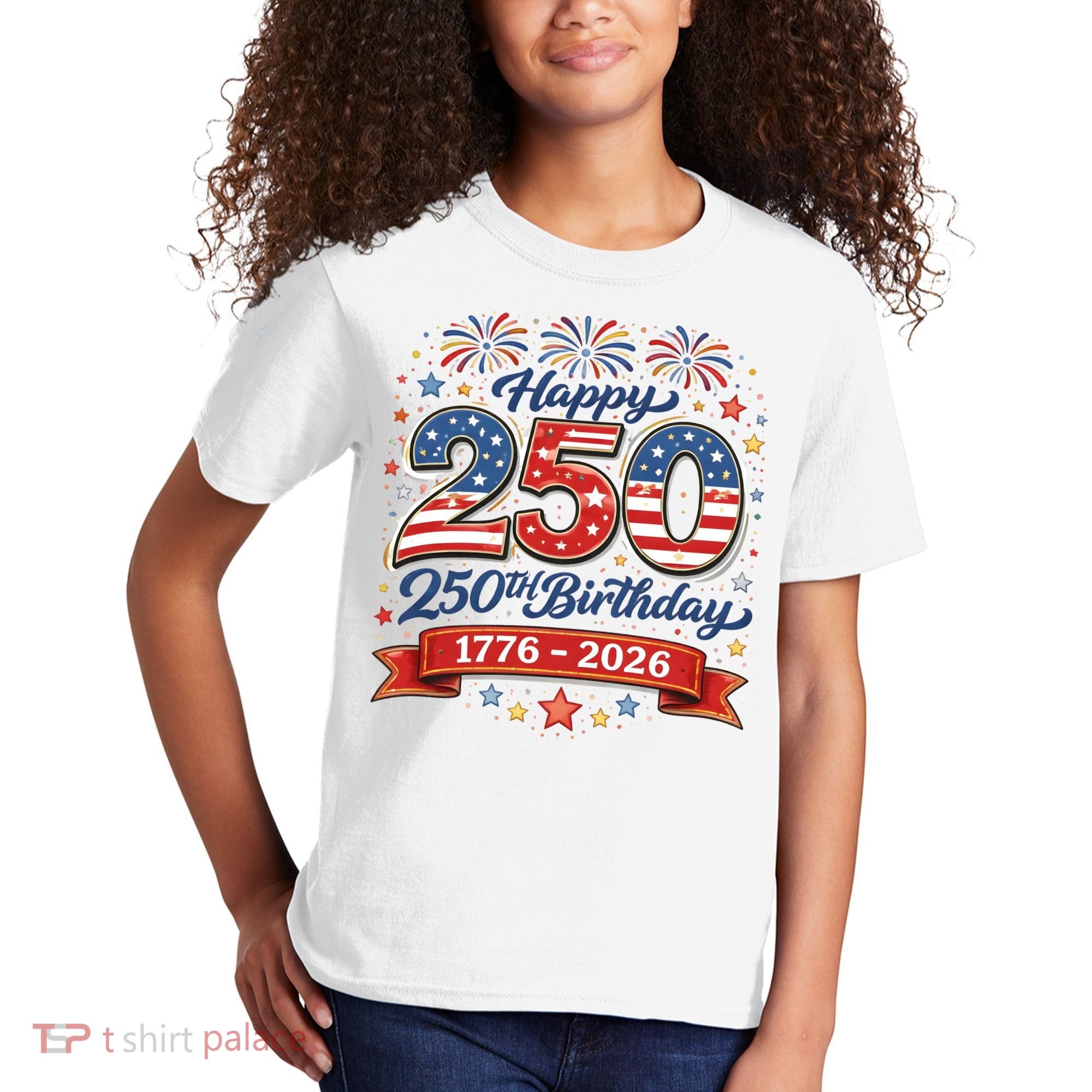 Happy 250th Birthday 1776 USA Kids T-Shirt