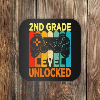 Hello 2nd Grade Level Unlocked Video Game Back To School Coaster
