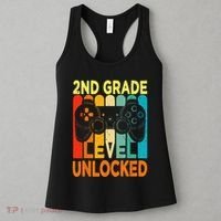 Hello 2nd Grade Level Unlocked Video Game Back To School Women's Tank Top thumb 3