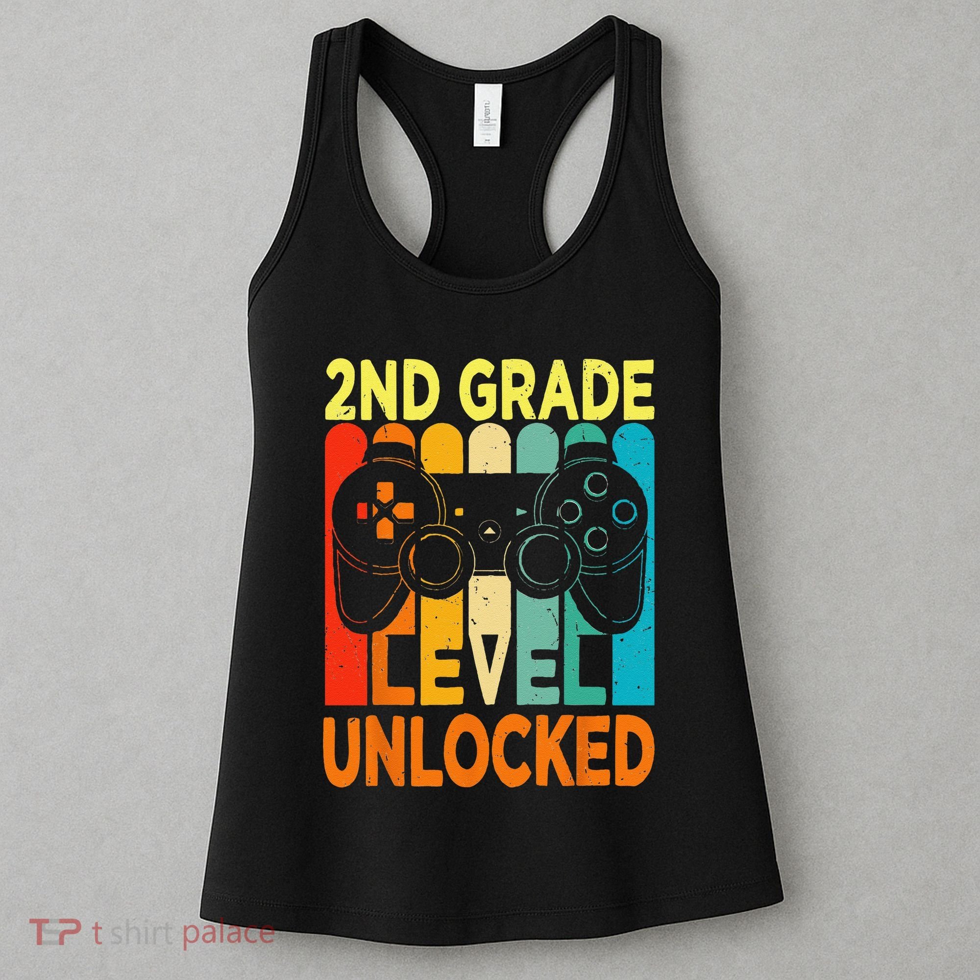 Hello 2nd Grade Level Unlocked Video Game Back To School Women's Tank Top