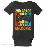 Hello 2nd Grade Level Unlocked Video Game Back To School Baby Bodysuit thumb 0